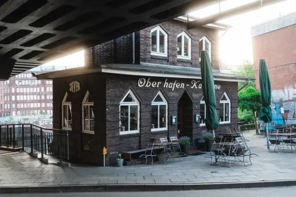 A building with a sign on it.