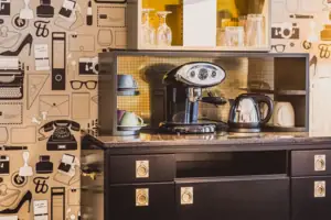 Coffee machine on a counter