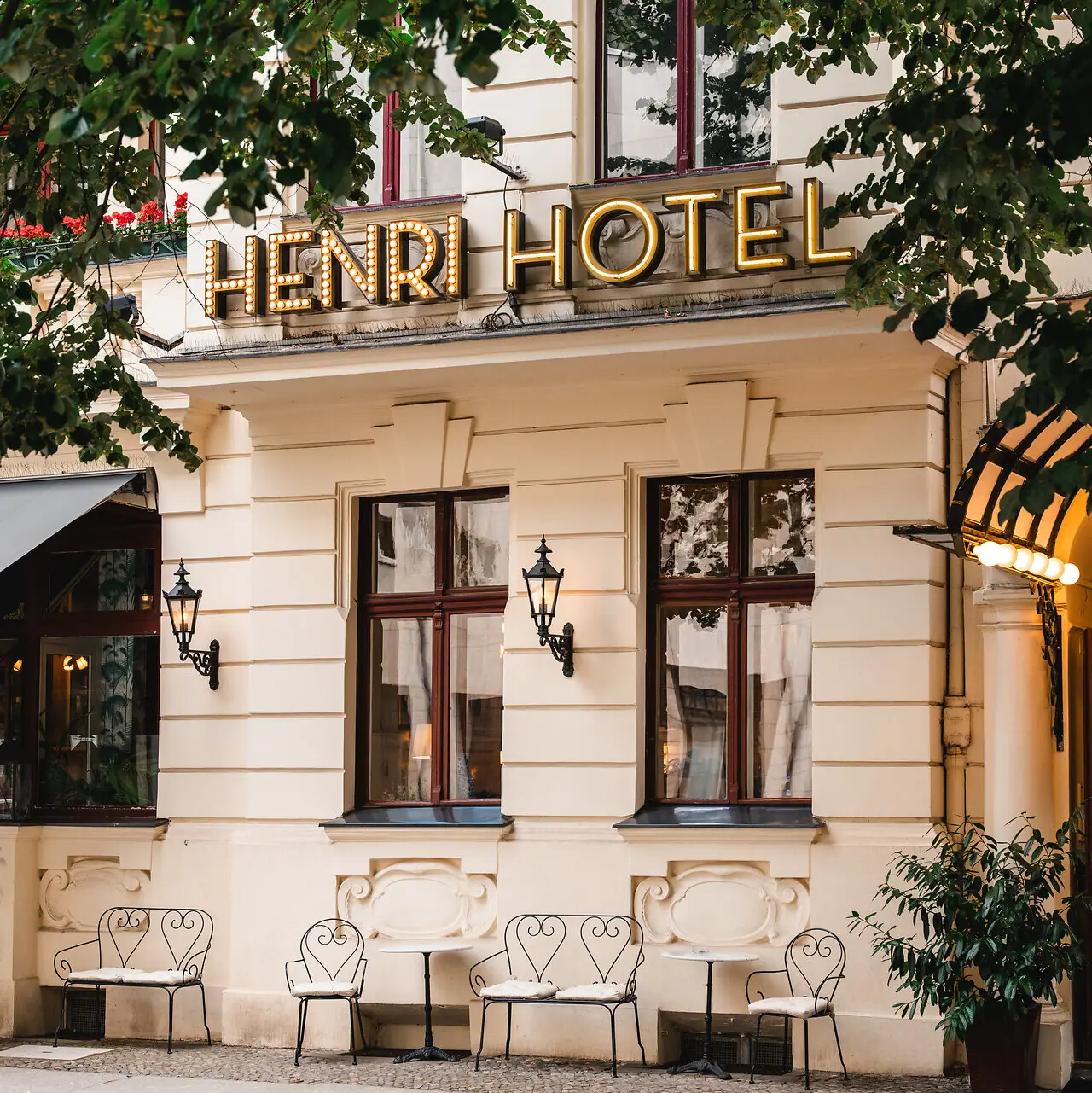 Building with a sign on it