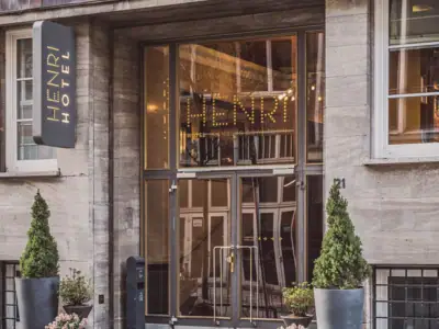 Nordic in character and always with a breath of fresh air - Hamburg welcomes you.From just € XX p. p. incl. breakfast Canal between buildings with a bridge over it.