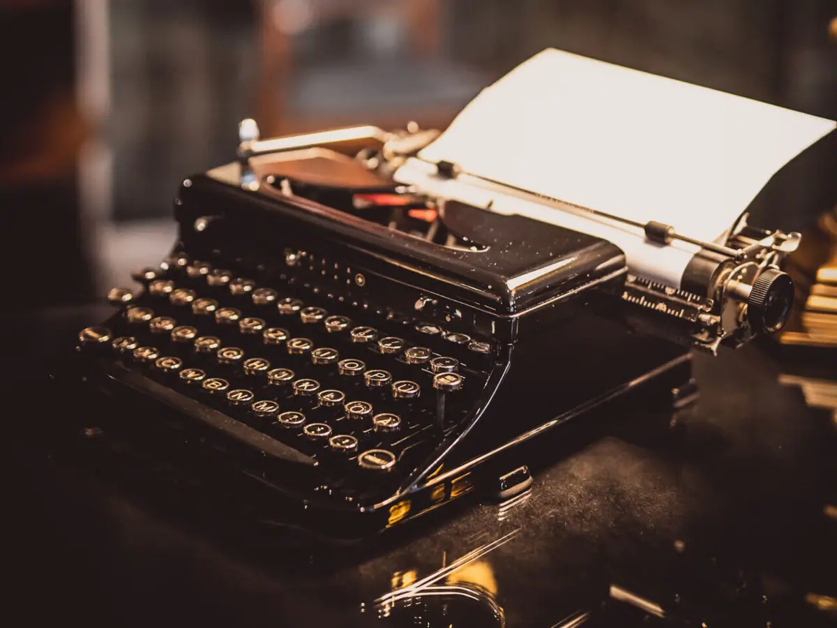 Typewriter on a table