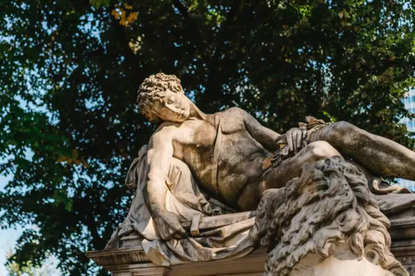 Statue of a reclining man in Benrath Palace