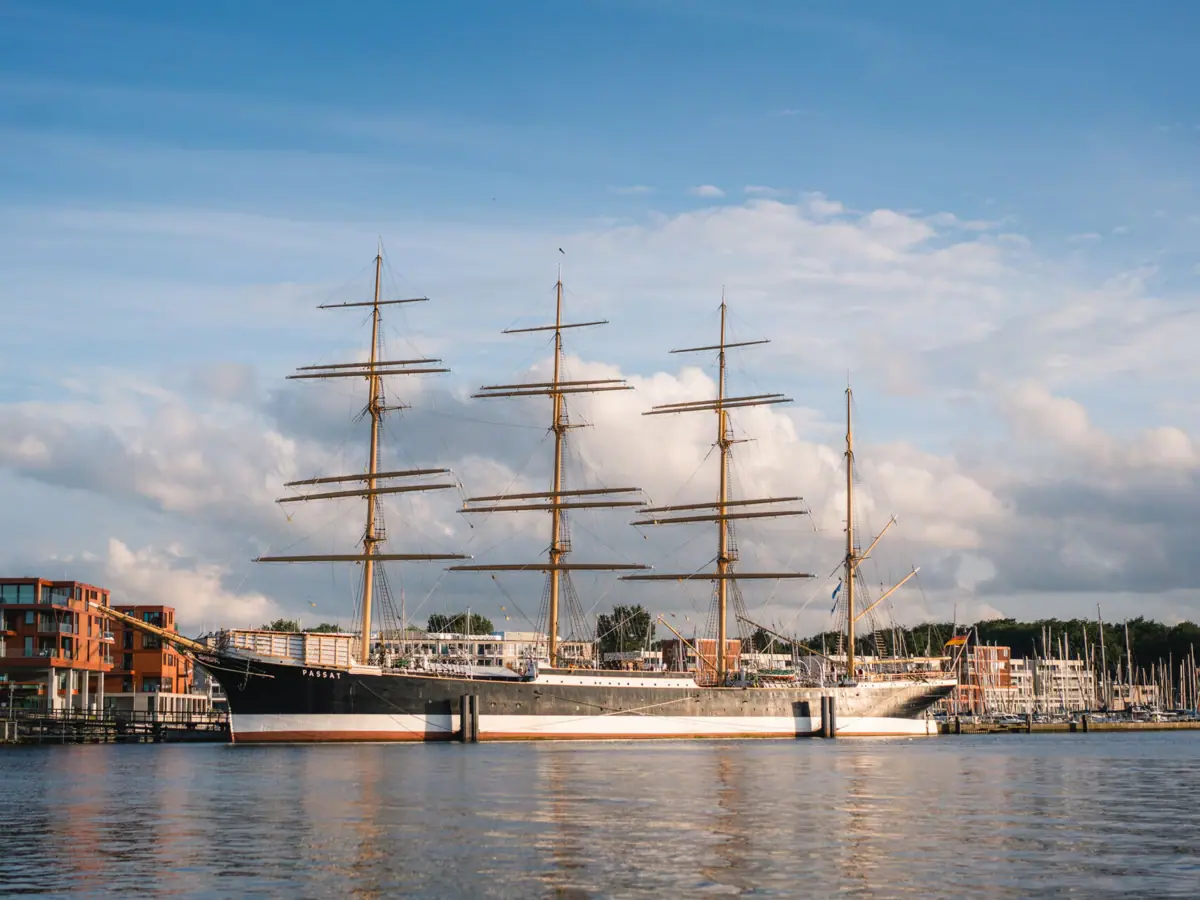 The Passat sailing ship in Travemünde harbour.
